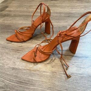 Elegant Tan (Cognac) Strappy Heels